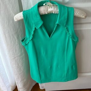 Lillly Pulitzer Luxletic green sleeveless top.